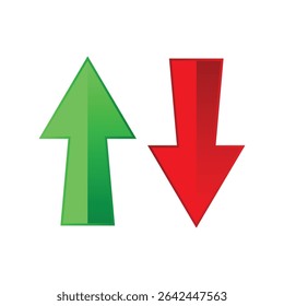 Gradient Up and Down Arrow Vector Illustration