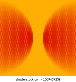 Gradient duotone background decorate with halftone pattern, vector illustration