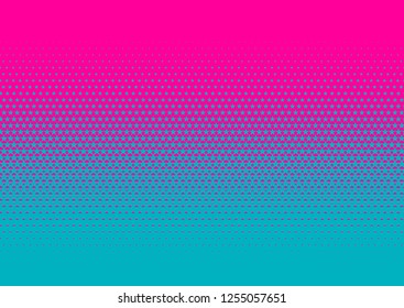 Gradient Duotone Background With Stars. Abstract Background With Halftone Dots Design. Vector Illustration.