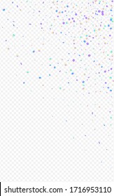 Gradient Dust FallingFestive Transparent Background. Colorful Decoration Rain Pattern. Celebration Design. Magic Abstract Wallpaper.