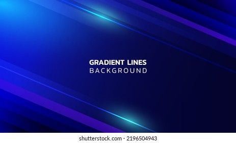 Gradient dynamic lines background. Abstract blue background with neon lines.