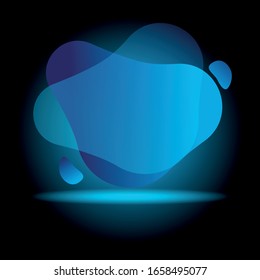 Gradient dynamic rounded shapes background. Design template vector