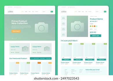 Gradient e commerce design template vector design in eps 10
