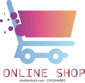 Logotipos de comercio electrónico de degradado e icono Para tienda