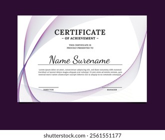 Gradient effect certificate appreciation for company or school