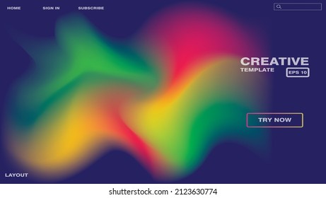 Gradient Effect Cyber Wavy Background Design For Website Wallpaper Template Vector Eps 10