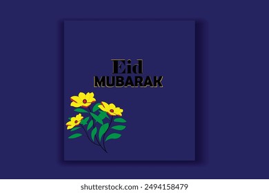 Gradient eid al-fitr greeting card template