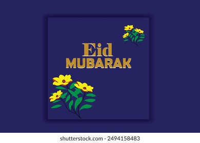 Gradient eid al-fitr greeting card template