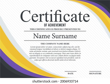 Gradient elegant certificate template Free Vector