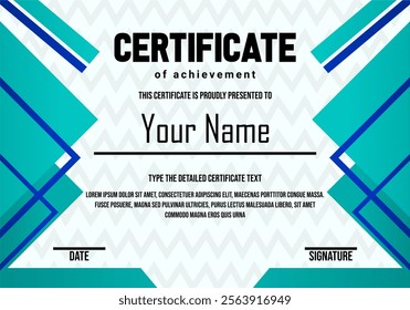Gradient Elegant Certificate Template Vector