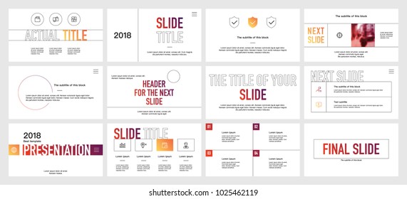 Gradient elements on a white background. This template is the best as a business presentation, used in marketing and advertising, the annual report, flyer and banner