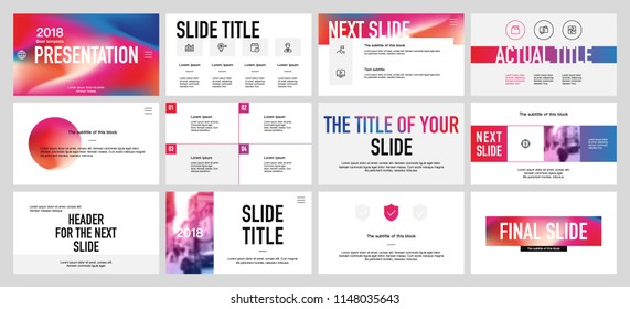 Gradient elements on a white background. This template is the best as a business presentation, used in marketing and advertising, the annual report, flyer and banner