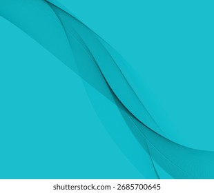 Fondo azul de línea de onda esmeralda degradado