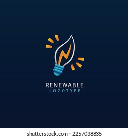 diseño de la plantilla de logotipo de energía de degradado