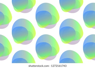 Gradient Energy and vibrant shapes style isolated on white background.  Seamless pattern stock vector illustration.
