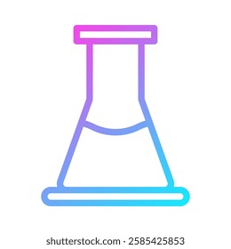 Gradient Erlenmeyer Flask Icon, Science , Chemistry