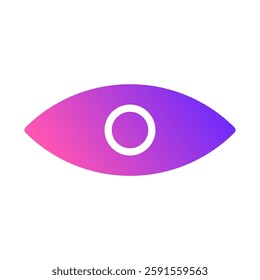 Gradient Eye Symbol Isolated on White Background