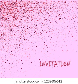 Gradient Falling Particles. Pink Texture Design. Vector illustration