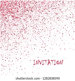 Gradient Falling Particles. Pink Texture Design. Vector illustration