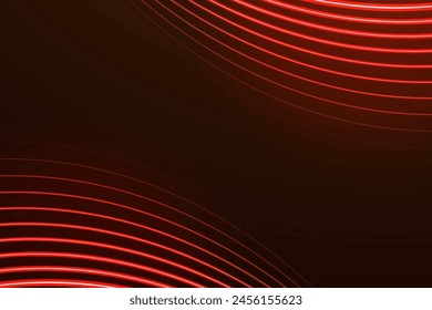 Fondo abstracto brillante del laser ardiente del gradiente. Anuncio de Web Horizontal rojo futurista. Estilo tecnológico moderno. Plantilla gráfica dinámica para Fondo de pantalla, pantalla móvil