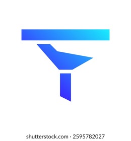 Gradient Filter Icon on White Background View