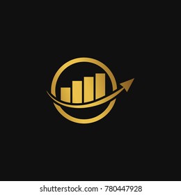 Gradient Finance logo gold template design vector icons logotype emblem business company profile