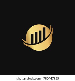 Gradient Finance logo gold template design vector icons logotype emblem business company profile