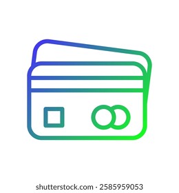 Gradient Financial Card Icon for Digital Payment