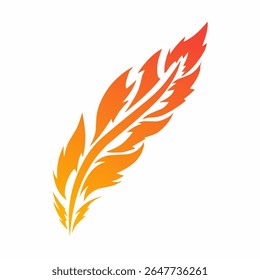 Conception d'Image vectorielle logo plume de feu dégradé