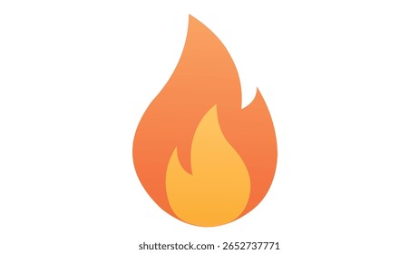 Gradient Fire Flame Icon vector