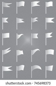 Gradient flags icons set. You can easy change colors and sizes. High resolution. 