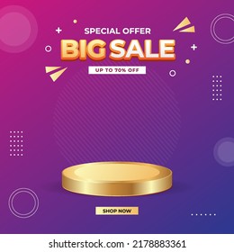 Gradient flash sale background template