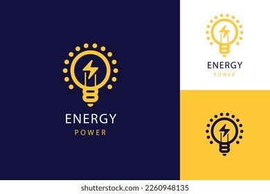 Gradient flat design energy logo template