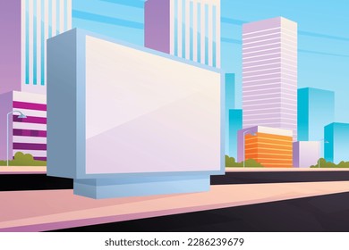 gradient flat digital signage illustration