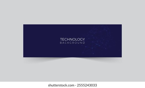 Gradient flat shapes technology LinkedIn banner