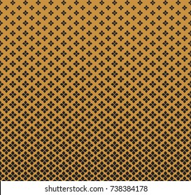 Gradient Floral Vector Pattern. Halftone background. Geometric texture.