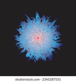 Gradient flower Colorful Background Illustration Flat Design