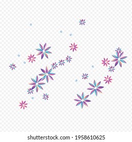 Gradient Flower Happy Transparent Background. Blue and Pink Petal Poster. Art Holographic Template. Rainbow Hibiscus Vector Design.