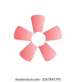 gradient flower icon stock illustration 