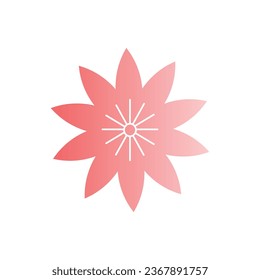 gradient flower icon stock illustration 