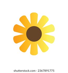 gradient flower icon stock illustration 