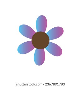gradient flower icon stock illustration 