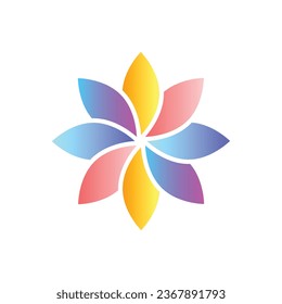 ilustración del icono de flor de gradiente 