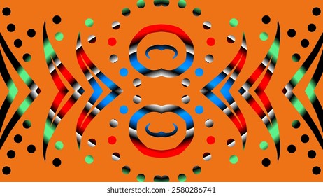 gradient flower and leaf art pattern of indonesian culture traditional tenun batik ethnic dayak ornament for wallpaper ads background