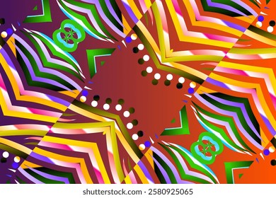 gradient flower and leaf art pattern of indonesian culture traditional tenun batik ethnic dayak ornament for wallpaper ads background	