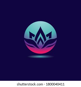 Gradient flower logo template vector icon design