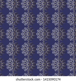 Gradient flowers on blue background.eps
