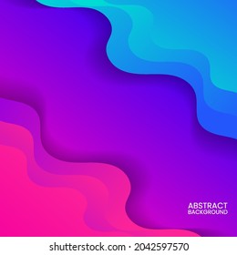 Gradient flowing geometric pattern background texture for poster cover design. Minimal color abstract gradient banner template. Modern vector wave shape for brichure