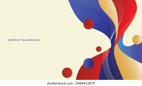 Gradient flowing geometric pattern background texture for poster cover design. Minimal color abstract gradient banner template. Modern vector waveform