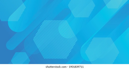 Gradient flowing geometric pattern blue background texture for poster cover design. Minimal color abstract gradient banner template. Modern vector wave shape for brochure